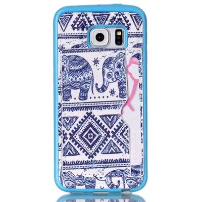 

MITI Case For Samsung S6 Edge Colorful Painting Luxury PU Leather Back Cover For Samsung S6 Edge