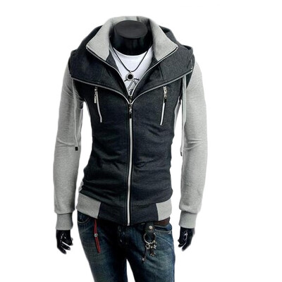 

Zogaa New Mens Hoodie False Two Piece Fashion Slim Korean