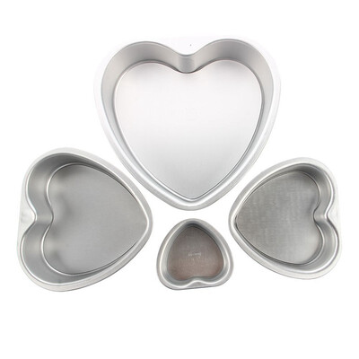 

UpperX Heart Aluminum Cake Pan Fondant Decorating Muffin Cupcake Mold Tins Baking Tool