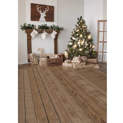 

Xmas Tree Xmas deer Photo Backdrop 57FT Vinyl Fabric Cloth Digital Printing Photo Background st-560