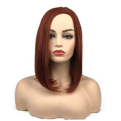 

StrongBeauty Medium Length Copper Red Synthetic Wigs for Women