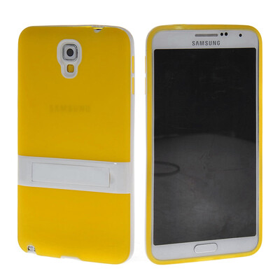 

MOONCASE Мягкие гибкие силиконовый гель ТПУ кожи с Kickstand чехол для Samsung Galaxy Note 3 Neo N7505 Желтый