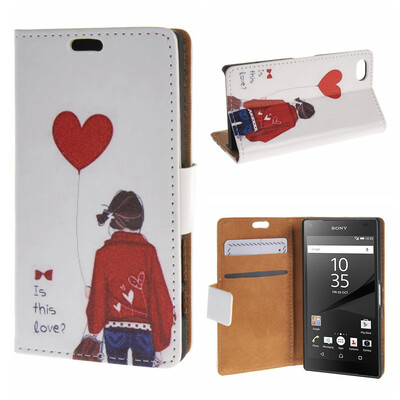 

MOONCASE for Sony Xperia Z5 Compact ( Z5 Mini ) Case Flip Leather Foldable Stand Feature Case Cover [Pattern series] /a07