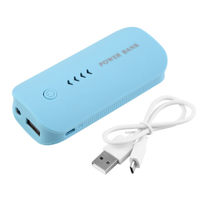 

5600mAh Портативный USB Внешнее зарядное устройство Power Bank для мобильного телефона синий