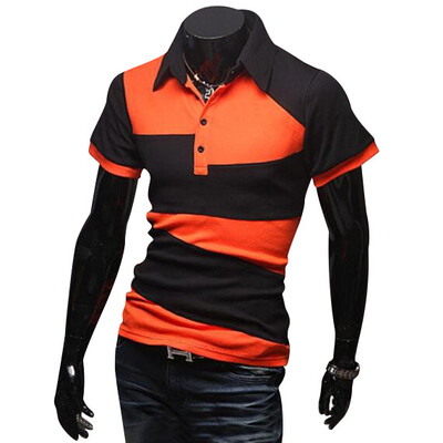 

Zogaa Men's Polo Shirt Fashion Contrast Color
