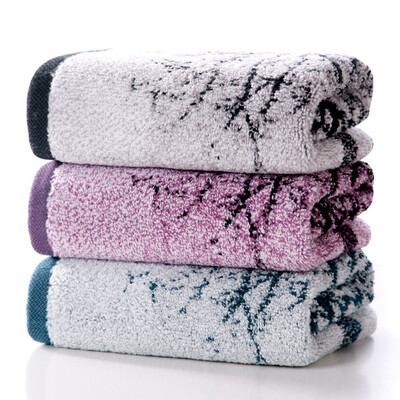 

Gold towel home textile cotton soft&absorbent towel three loaded purple gray blue 115g strip 70 35cm