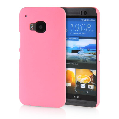 

MOONCASE Hard Rubberized Rubber Coating Devise Back Case Cover for HTC One M9 Pink
