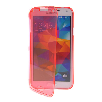 

MOONCASE Flip Wallet Soft Gel TPU Silicone Back Shell Case Cover for Samsung Galaxy S5 I9600 Red