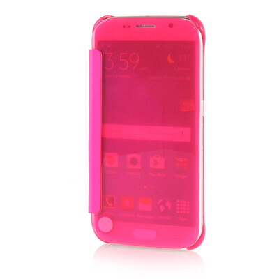 

MOONCASE Soft Silicone Gel + Side Flip Pouch Hard Shell Back ЧЕХОЛ ДЛЯ Samsung Galaxy S6 Hot pink