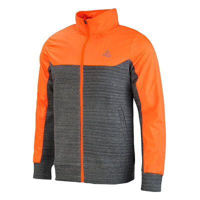 

PEAK Mens Sportswear Casual Fashion Stand Collar Cozy Running Knit Single F663317 Fluorescent Orange X3L Code