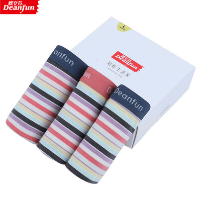 

Butterfly Ann Fen underwear high waist stripe pattern modal cotton no trace womens boxer pants 3 shorts gift box C  code