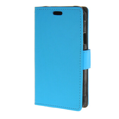 

MOONCASE Vivid colors Leather Wallet Card Slot Bracket Back Case Cover for Samsung Galaxy Xcover 3 G388F Blue