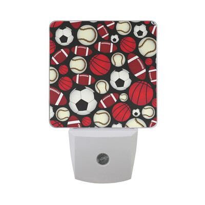 

ALAZA LED Night Light With Smart Dusk To Dawn SensorSports Ball With Fire Plug In Night Light