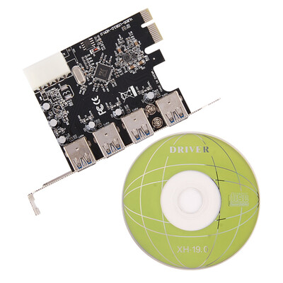 

4 Port 5Gbps Superspeed USB 3.0 PCI-E PCI Card Adapter for XP Vista Win7
