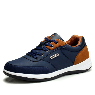 

Playboy (PLAYBOY) breathable wear-resistant British board shoes men's outdoor trend sports shoes DA55083 dark blue 43 yards