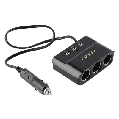 

3 Way Car Cigarette Lighter Power Socket Charger Adapter 3 USB Port Chargers