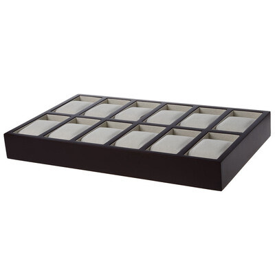 

UpperX 12-Slot Wood Watch Display Box Wristwatch Jewelry Storage Organizer Case