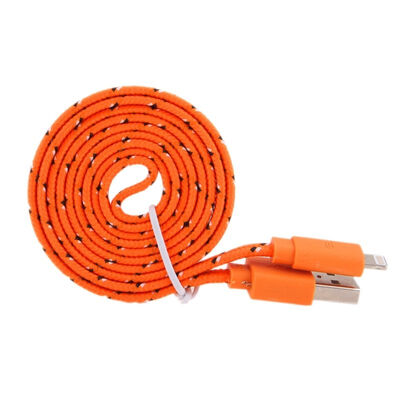 

3610Ft Durable Braided Flat 8Pin Double-sided USB Data Sync Charger Cable Cord for iPhone 5 5S 6 6S Plus iPad 4 5 Air iOS9