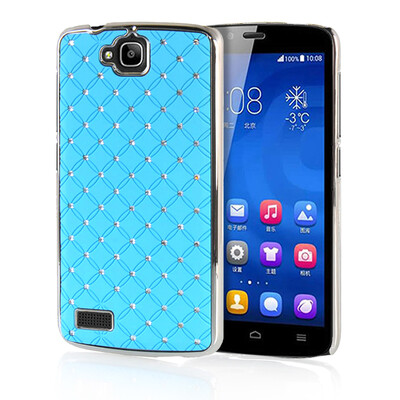 

MOONCASE Hard Chrome Plated Star Bling Back Case Cover for Huawei Honor 3C Azure