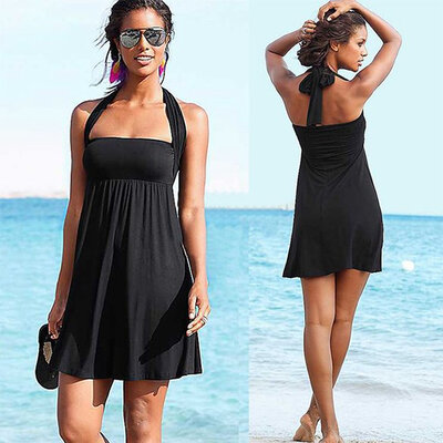 

Sexy Women's Wrapped Chest Bikini Cover Up Summer Beach Vacation Dress Swimwear