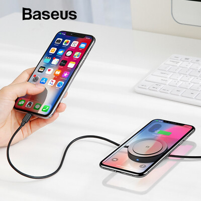 

Baseus 2 in 1 Wireless Charger & USB Charging Data Transfer Cable for iphone XS XR XS Max iphone 8 7 6 5 Lightning Cable