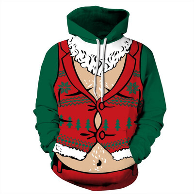 

QYDM0262Mens Hoodie 3D Printed Women Pullover Sweater