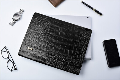 

Crocodile Cowhide Genuine Leather Case for Microsoft 2018 Surface Book 2 135" Flip Business Real Leather Smart Cover for Book 2
