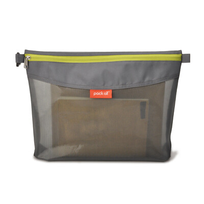 

Pack all sundries storage bag travel men&women clothing storage sorting bag office file storage bag A4 information bag waterproof zipper transparent stationery bag gray