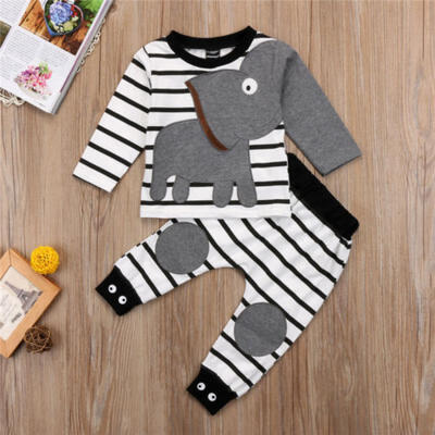 

Newborn Infant Baby Boys Girls Top RompersLong Pants Outfits Cotton Clothes USA
