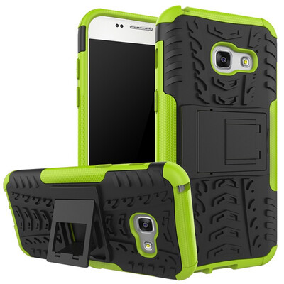 

Fivice Samsung A3 2017 Case TPU anti-fall tire pattern back clip bracket phone case