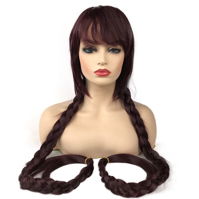 

StrongBeauty Long Deep Purple 2x Twist Braids Wig