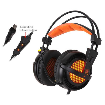 

SADES A6 Gaming Headphone with Mic USB Professional Over Ear Stereo Gaming Headset with LED Noise Cancellation & Wonderful Sound E