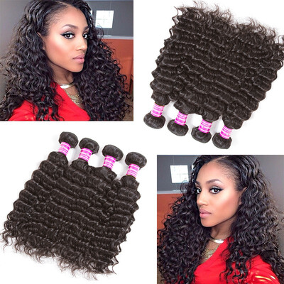 

Glary Good 8A Malaysian Virgin Hair Deep Wave 4Pcs Unprocessed Human Hair Weave Cheap Virgin Malaysian Curly Hair Bundle Deals