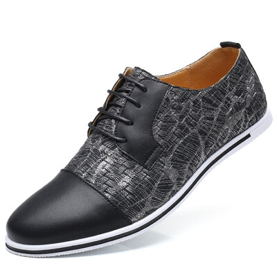 

JUQI Business Men Oxford Genuine Leather Shoes