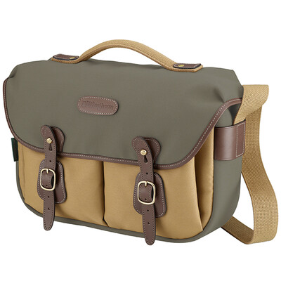 

Buckingham (Billingham) Hadley Pro классическая серия плечевой сумки для фотоаппарата с двумя зеркальными вспышками (серая зеленая обложка с цветной сумкой / нейлон из шоколадной кожи)
