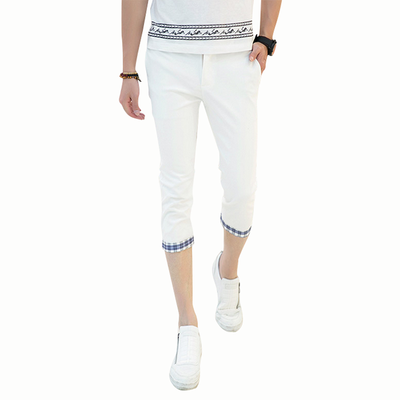 

Zogaa Summer New Men's Pants Short Casual Korean Casual Colorful Grid Bowing