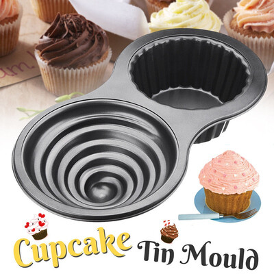

Carbon Steel Large Tin Cupcake Pan Party Cake Pastry Baking Mould Tray