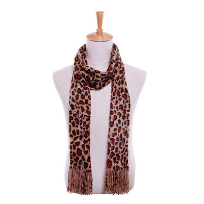 

Winter Warm Leopard Print Soft Napping Scarf