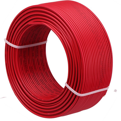 

Shanze SAMZHE wire&cable SZR-BV6 square national standard single-core single-stranded hard copper wire 100 meters red