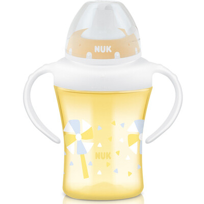 

NUK double handle transparent learning sippy cup children training drinking cup