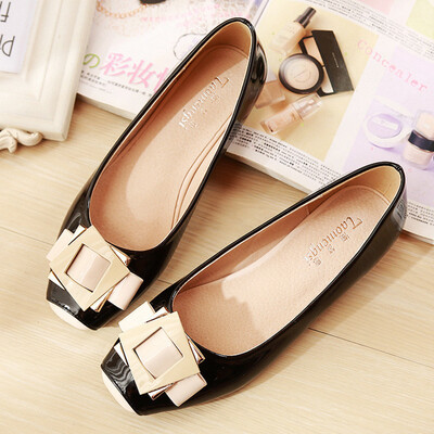 

Fashion cute square toe women flats ballet flat shoes woman