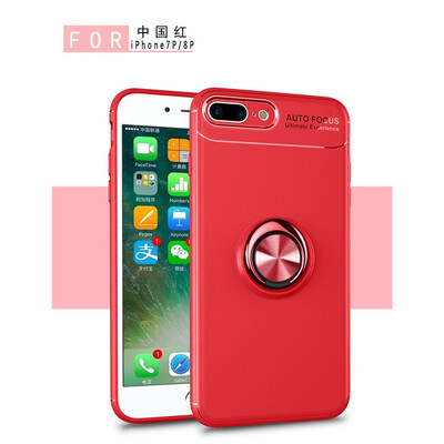 

Fivice iphone 8 plus case TPU metal ring shell magnetic bracket soft shell