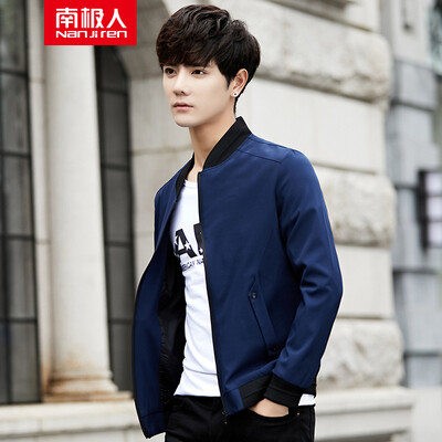 

Antarctic Man Nanjiren Jacket Mens Baseball Collar Comfortable Fashion Jacket NJR9988 Dark Blue M Code