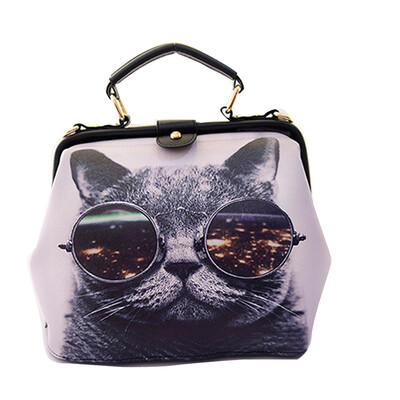 

Women Doctor Cartoon Printed Bag Cat Dog animal Painting Handbag Messenger tote