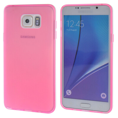 

MOONCASE Samsung Galaxy Note 5 ЧЕХОЛ ДЛЯ Flexible Soft Silicone Gel TPU Skin Protective Pink