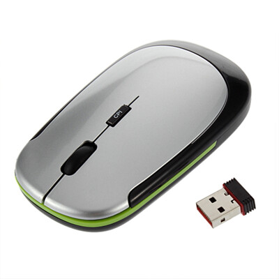

NEW 2,4 ультратонкий мини USB беспроводная оптическая мышь Серебряный для портативных ПК
