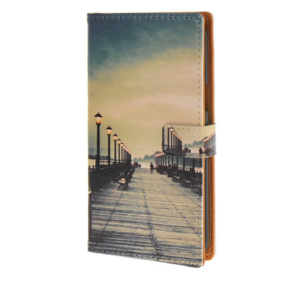 

MOONCASE Samsung Galaxy J5 Case Street View Style Leather Flip Card Wallet Slot Bracket Back Case Cover A 01