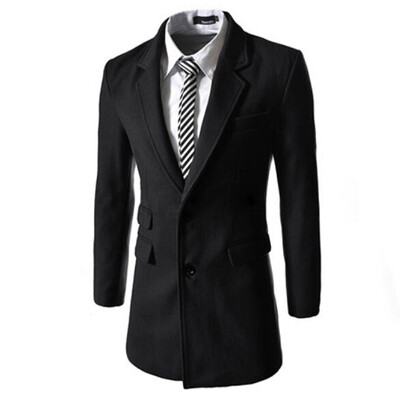 

Zogaa Autumn And Winter New Men's Wool Coat Single-Breasted Double Pocket