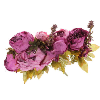 

Ванкер Свадебное партии фестиваль Рождество Искусственный Пион Шелковый цветок украшения Букет Фиолетовый