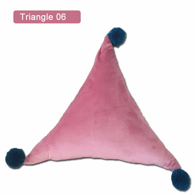 

New Simple Soft Velvet Pillow Seat Back Cushions TriangleRectangle Sofa Chair Home Living Room Car lumbar Decorative Pillows